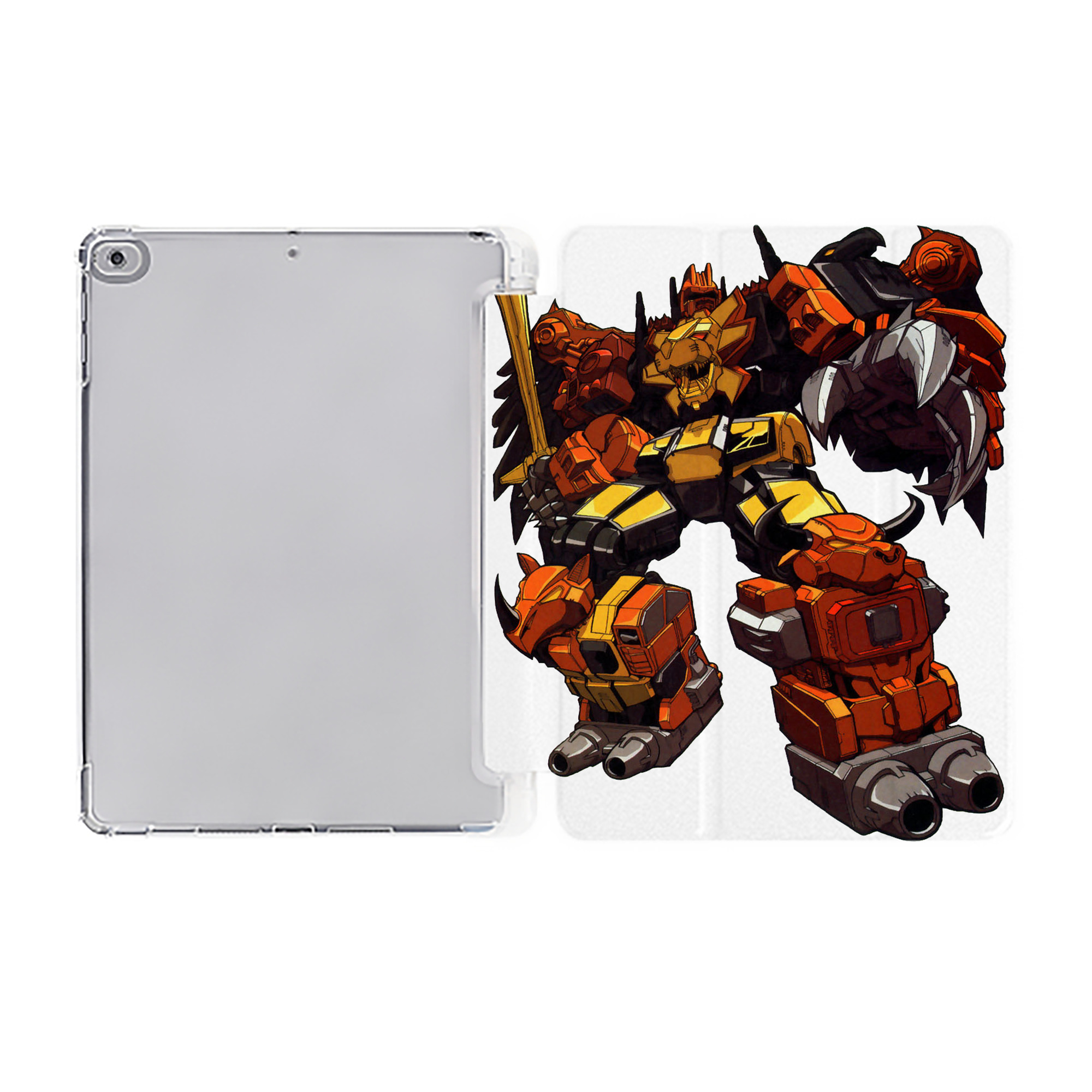 （画像用）  IPad ケース ペン収納付き 三つ折りスタンド PUレザー×シリコン 対応機種9.5/10.5/10.9インチ